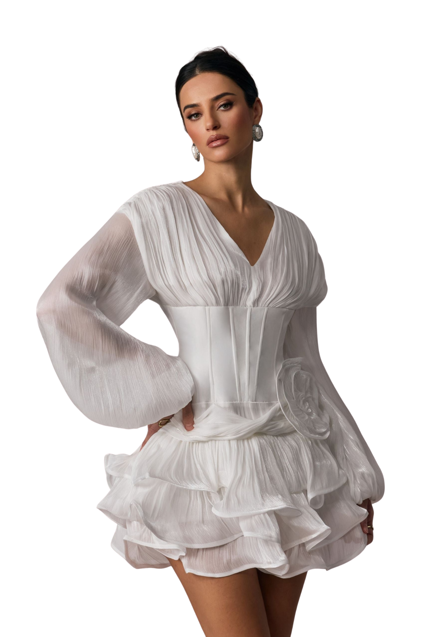 CBR™ | ÉLODIE Floral Appliqué Mini Dress