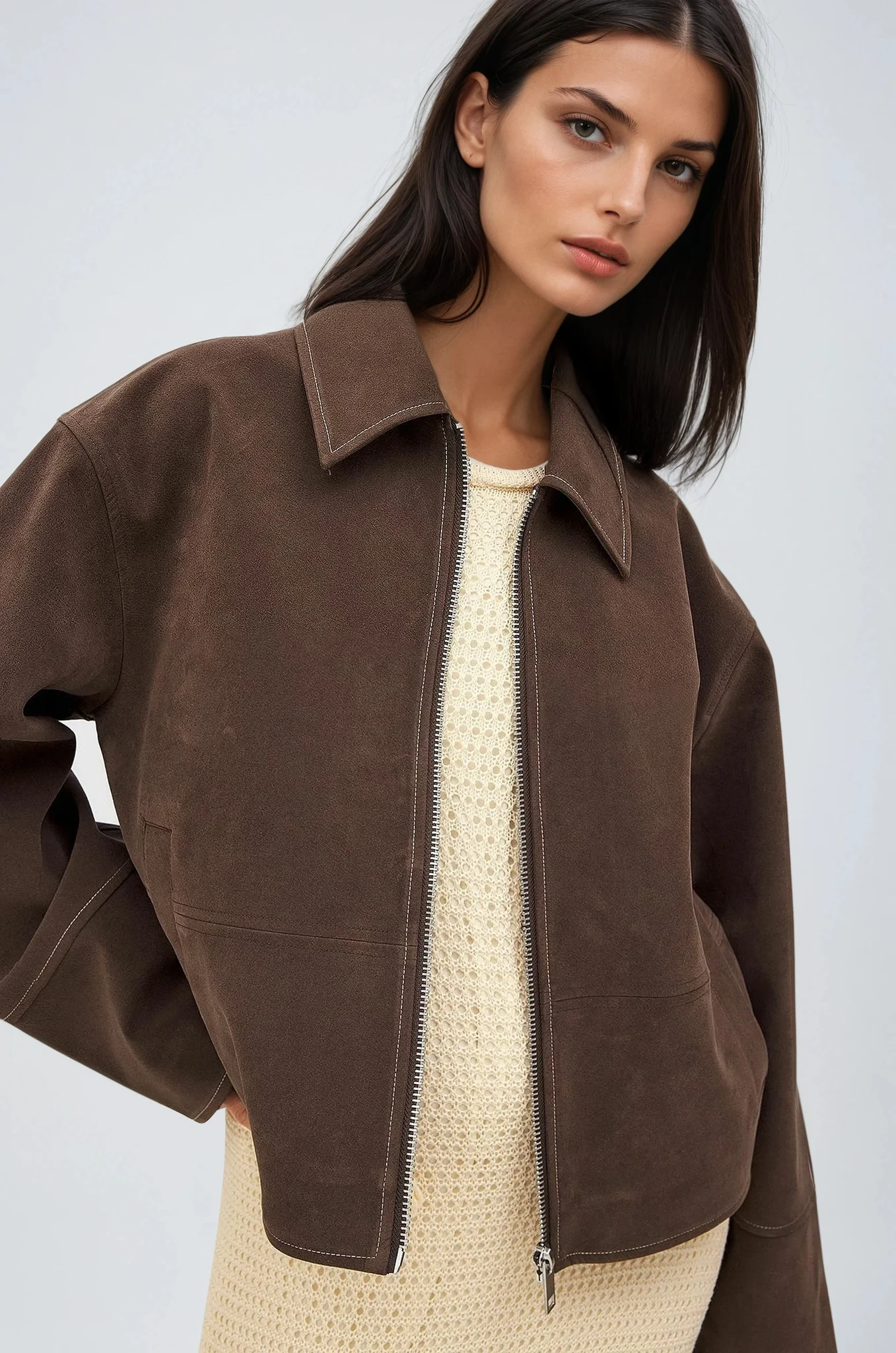 CBR™ | VALIRA Faux Suede Zip Jacket